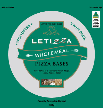 Letizza Pizza Base - WHOLEMEAL TWIN PACK CARTON